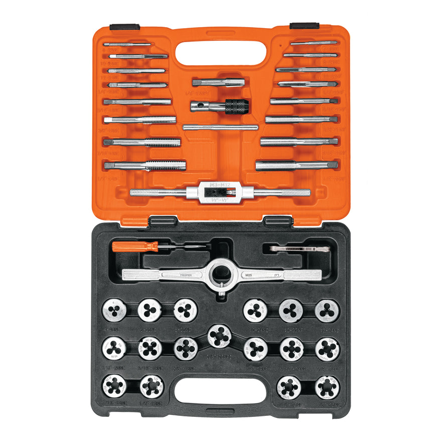 Juego de 40 piezas de machuelos y tarrajas, Truper, 11442