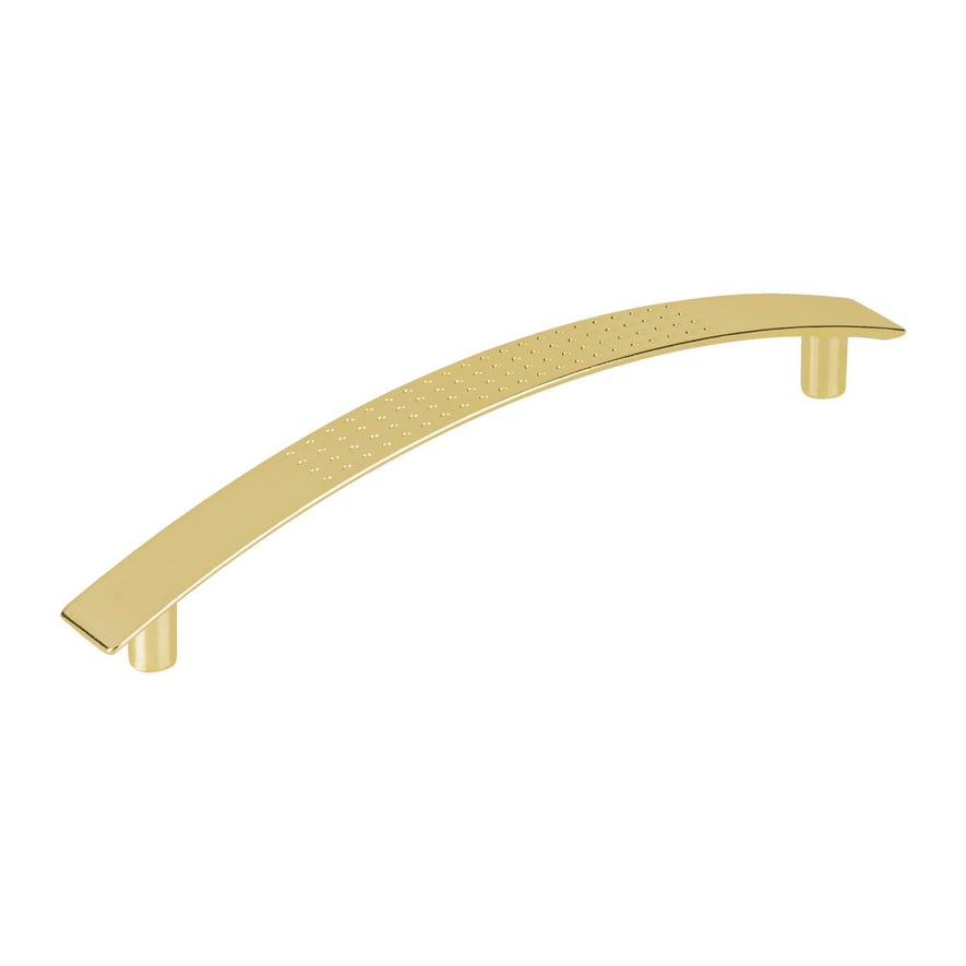 Jaladera metálica de 128mm estilo 'Contempo' latón brillante Caja con 12, 43610