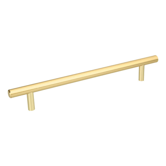 Jaladera de acero 192 mm, estilo 'Cilindro', latón brillante Caja con 12, 43873