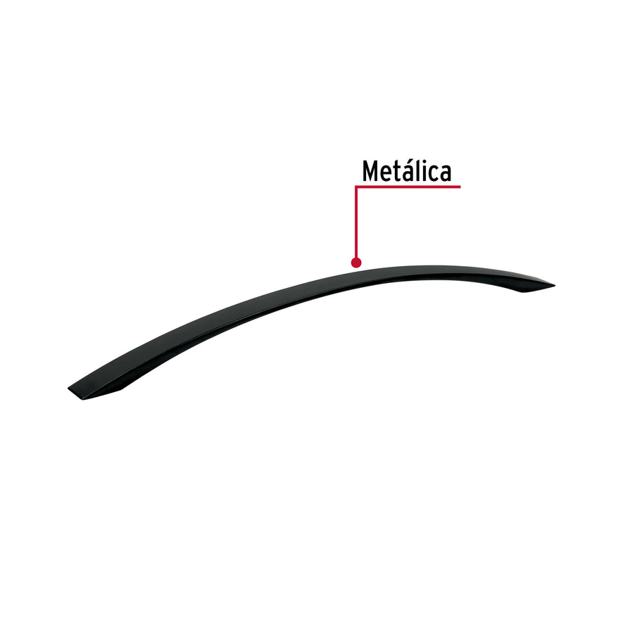 Jaladera de 224mm estilo 'Moderno' acabado negro, Hermex Caja con 12, 45647