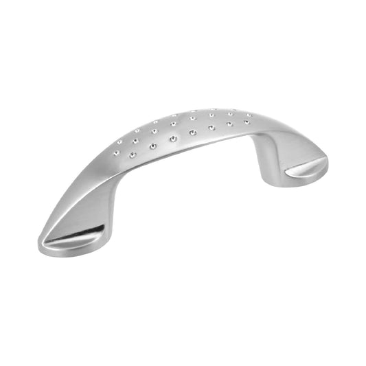 Jaladera metálica de 64mm estilo 'Elipse', níquel satinado Caja con 12, 43619