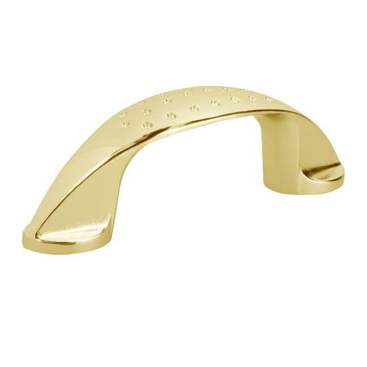 Jaladera metálica de 64mm estilo 'Elipse', latón brillante Caja con 12, 43622