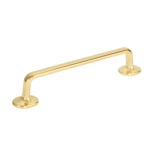 Jaladera de 96mm, línea Oviedo, latón brillante, HERMEX Caja con 12, 45793