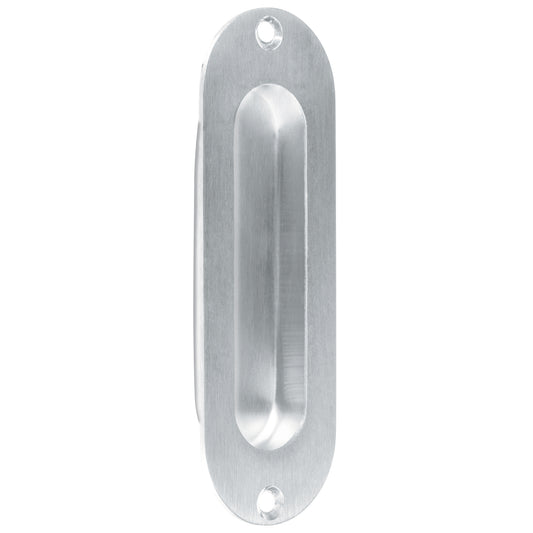 Jaladera de embutir ovalada acabado cromo mate, Hermex Caja con 10, 46239