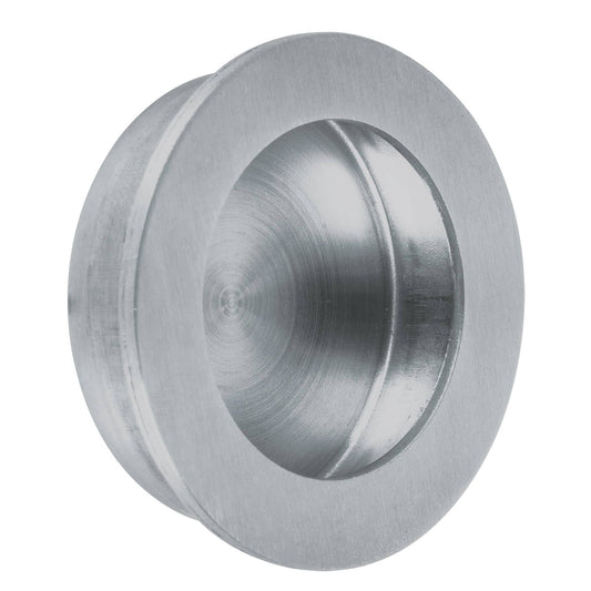 Jaladera de embutir circular No. 2 acabado cromo mate Caja con 10, 48996