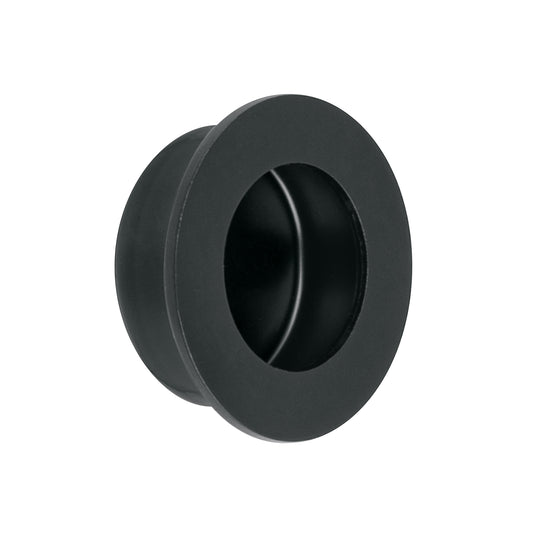 Jaladera de embutir circular No. 2 acabado negro Caja con 10, 47801