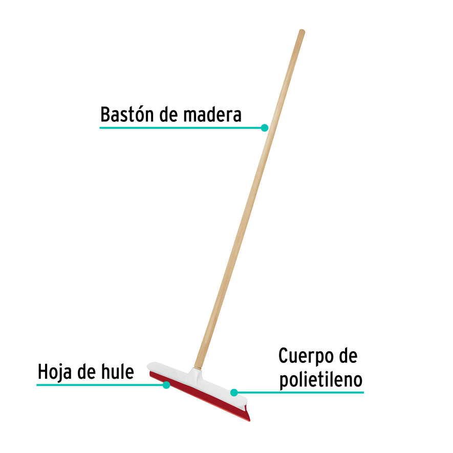 Jalador con base de plástico de 40 cm, con bastón de madera Caja con 12, 57017