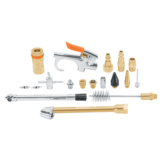 Juego de 18 piezas para compresor de aire, Truper Caja con 3, 19079