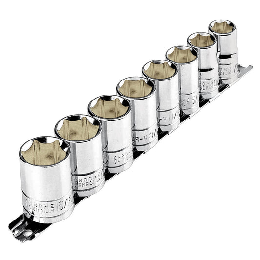 Juego de 8 dados cuadro 1/2' mm, Pretul Caja con 6, 21176