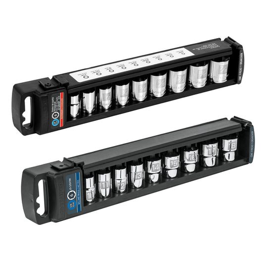 Juego de 9 dados cuadro 3/8' mm, Truper Caja con 4, 13952