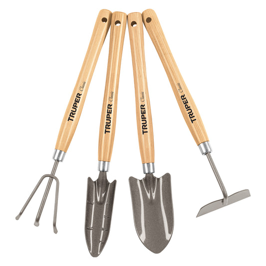 Juego de 4 herramientas para jardín, mango 12-1/4', TRUPER Caja con 6, 15040