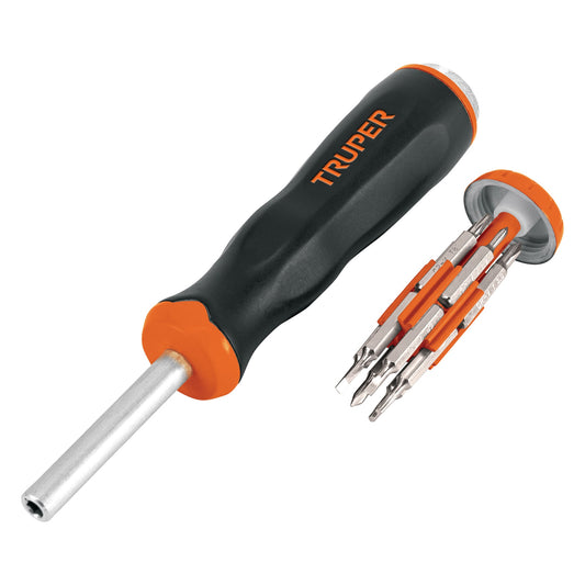 Desarmador de joyero multi puntas 12 en 1, Truper Caja con 6, 102503