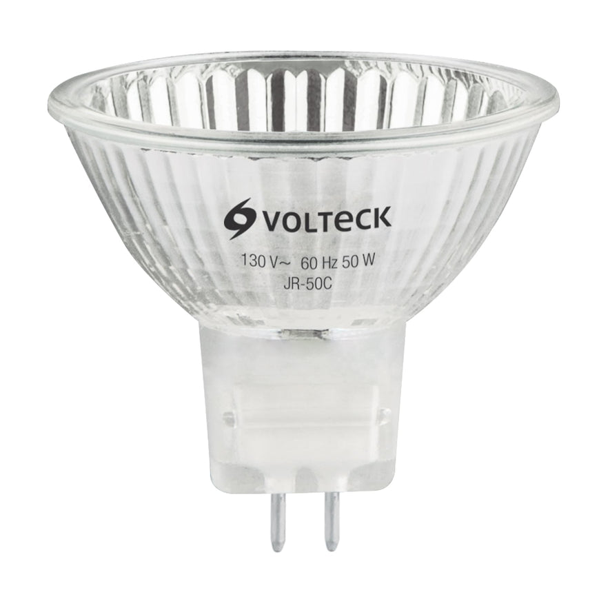 Lámpara de halógeno transp. 50 W tipo MR16 en caja, Volteck Caja con 6, 47254