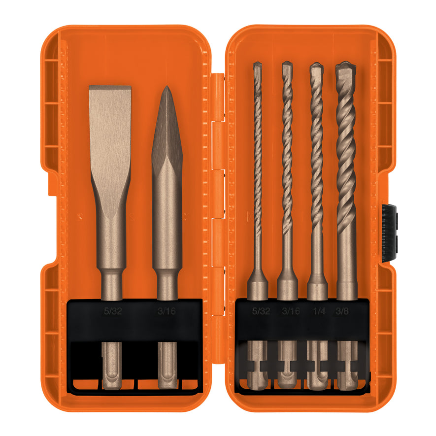 Juego de 6 brocas y cinceles SDS plus en estuche, Truper Caja con 3, 103033