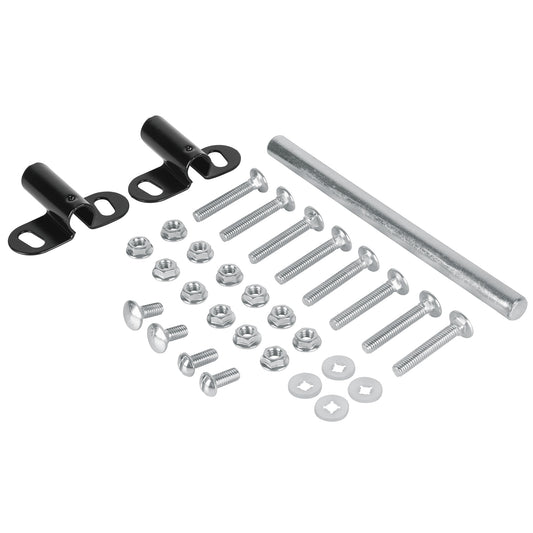 Juego tornilleria, chumaceras y eje carretillas gris Pretul Caja con 6, 20638