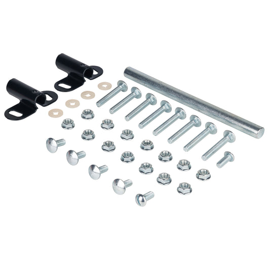 Juego tornilleria, chumaceras y eje carretillas rojas Pretul Caja con 6, 20639