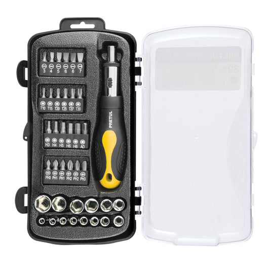 Juego de 39 herramientas 1/4' para mecánico, Pretul Caja con 2, 23971