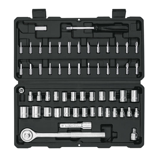 Juego de 60 herramientas 1/4' y 3/8' para mecánico, Pretul Caja con 3, 26090