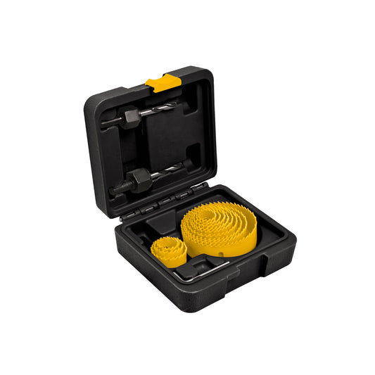 Juego de 12 brocasierras, 2 mandriles y llave allen, Pretul Caja con 3, 26037