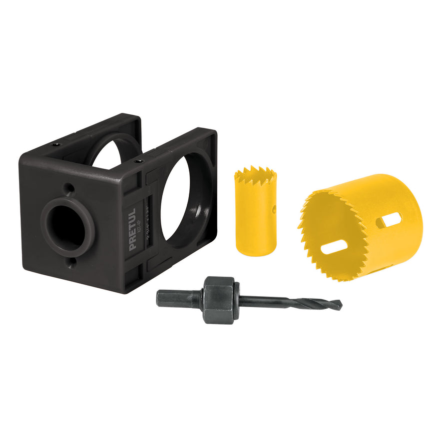 Juego de 4 piezas para instalar cerraduras, Pretul Caja con 4, 26038