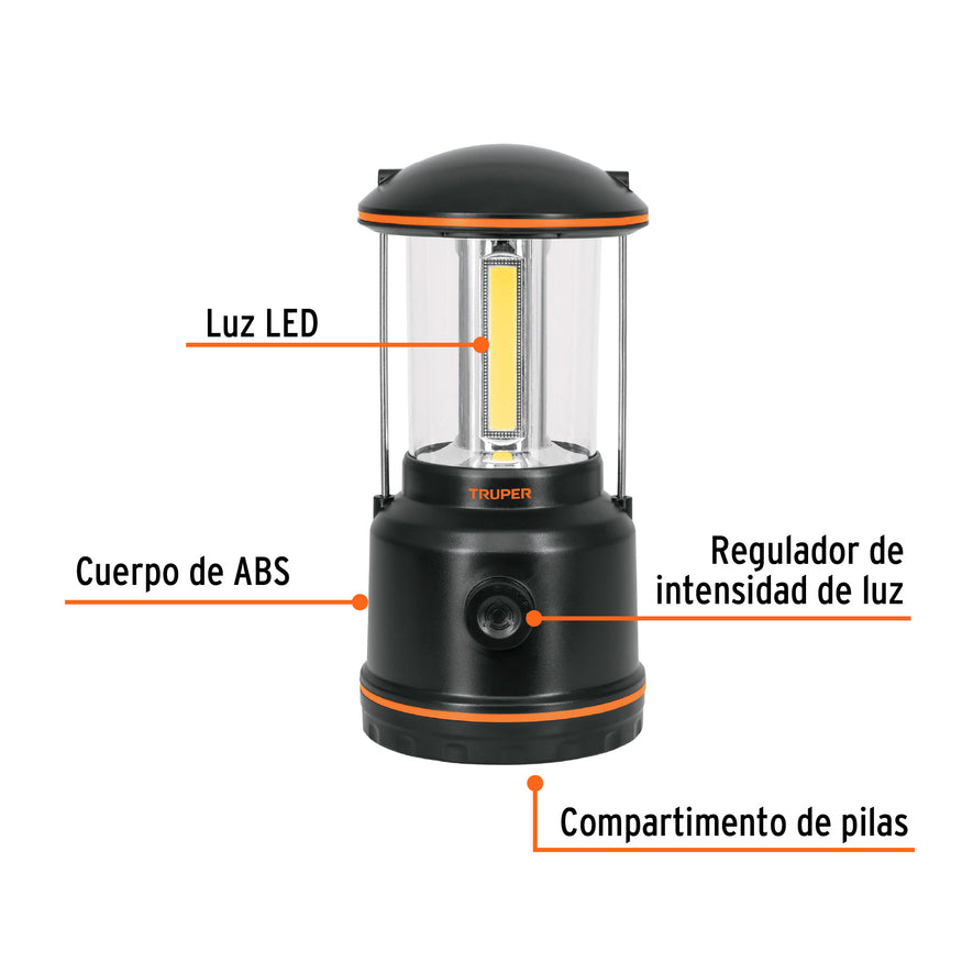 Linterna de LED para campamento, tipo farol, de Pilas 3 D Caja con 2, 10760