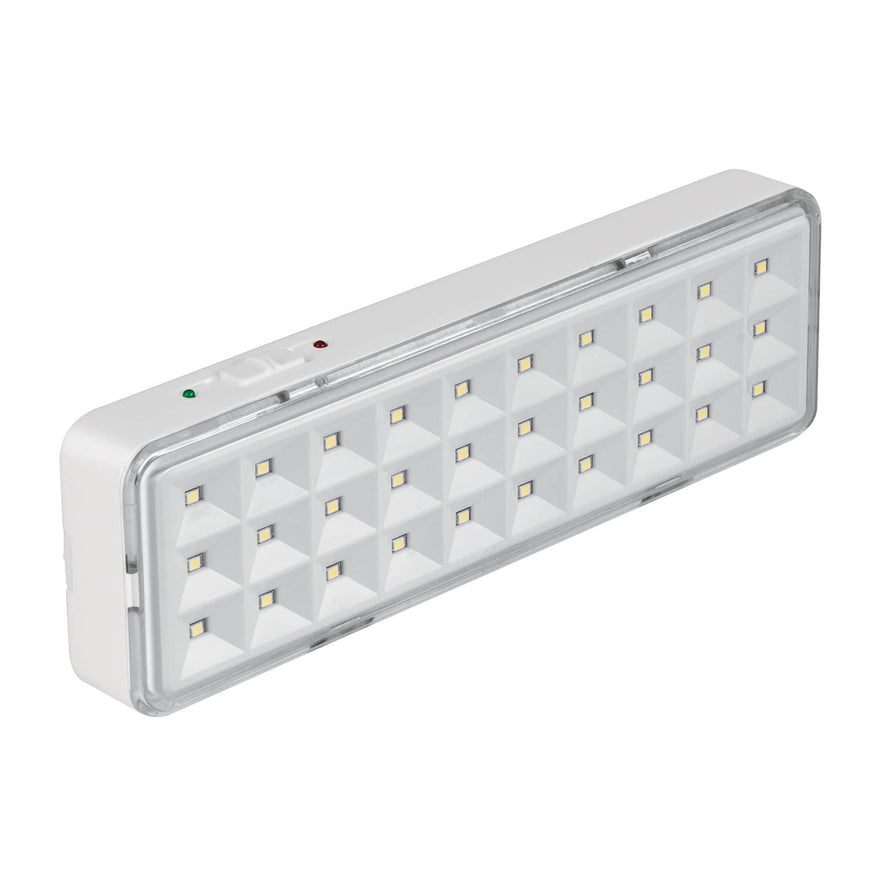 Lámpara de emergencia de 30 Leds, 220 lm recargable, Volteck Caja con 4, 43007