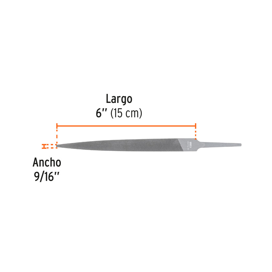 Lima para cerrajero fina 6', Truper Caja con 6, 10996