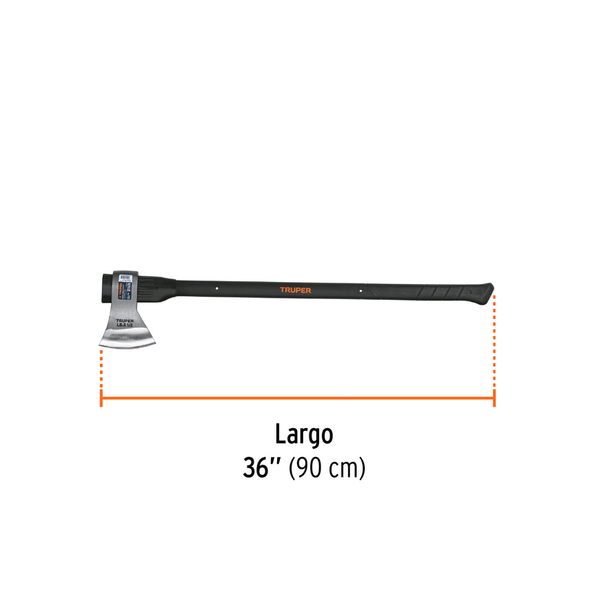 Hacha labor entera 2-1/2 lb, mango de fibra de vidrio 36' Caja con 2, 14976