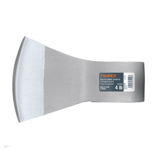 Hacha labor entera 4 lb, sin mango, TRUPER Caja con 4, 15000