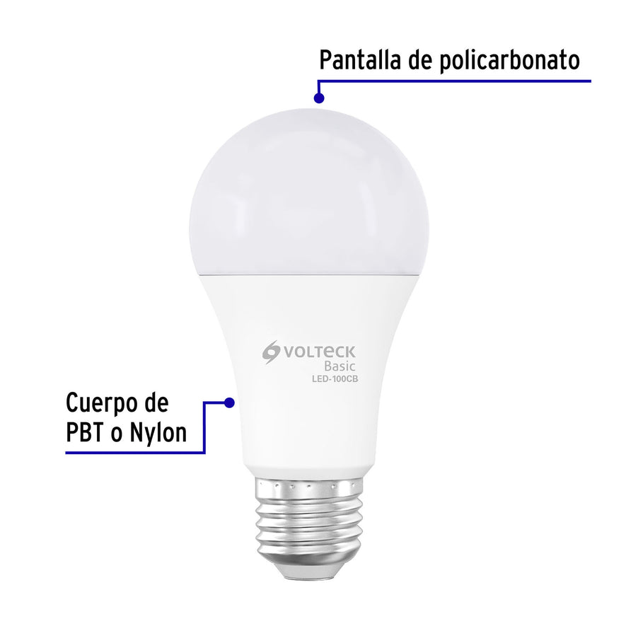 Lámpara LED A19 14 W (equiv. 75 W), luz cálida, caja, Basic Caja con 10, 27214