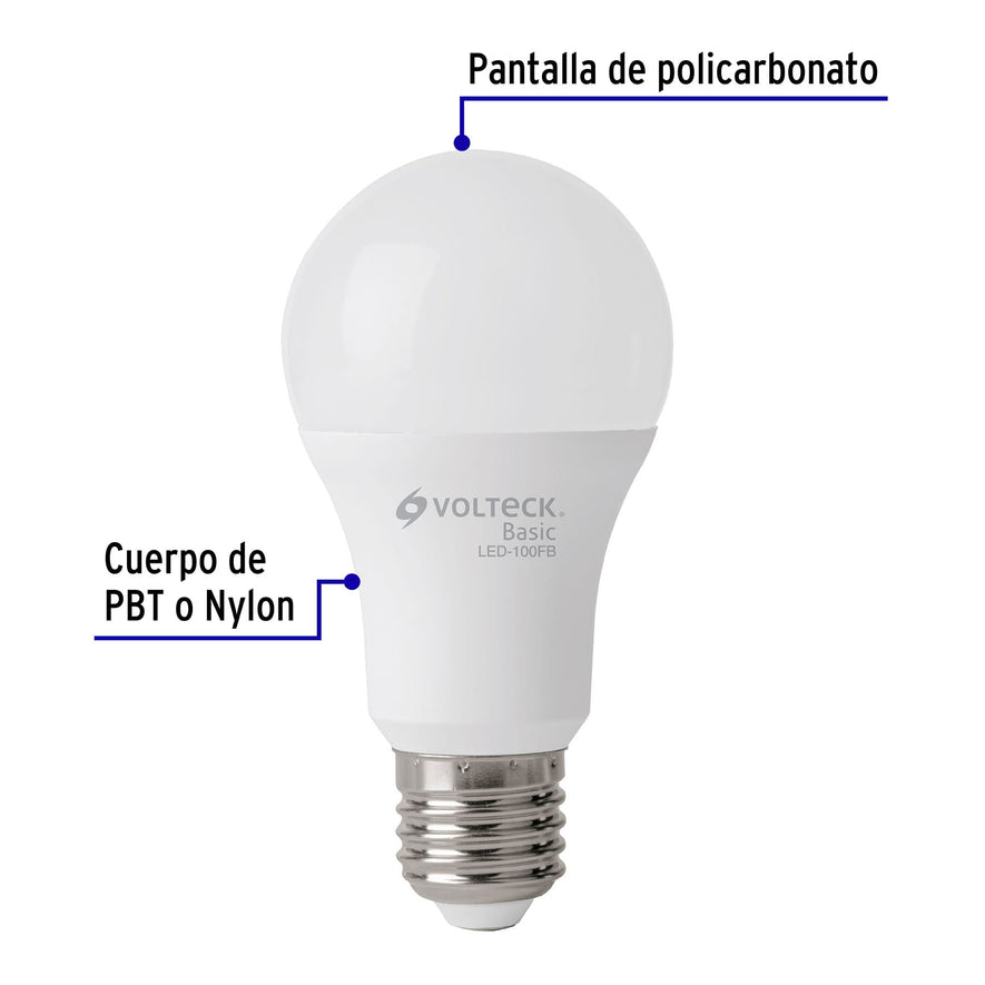 Lámpara LED A19 14 W (equiv. 75 W), luz de día, caja, Basic Caja con 10, 28065