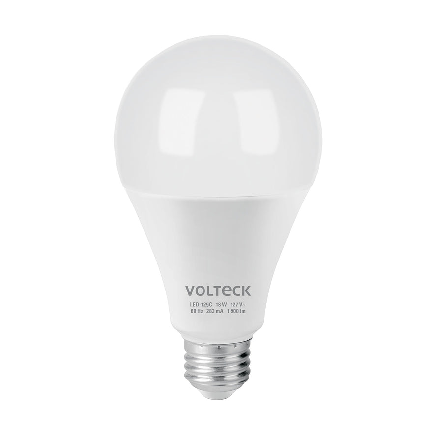 Lámpara LED A25 18 W (equiv. 125 W) luz cálida, caja Volteck Caja con 6, 48459