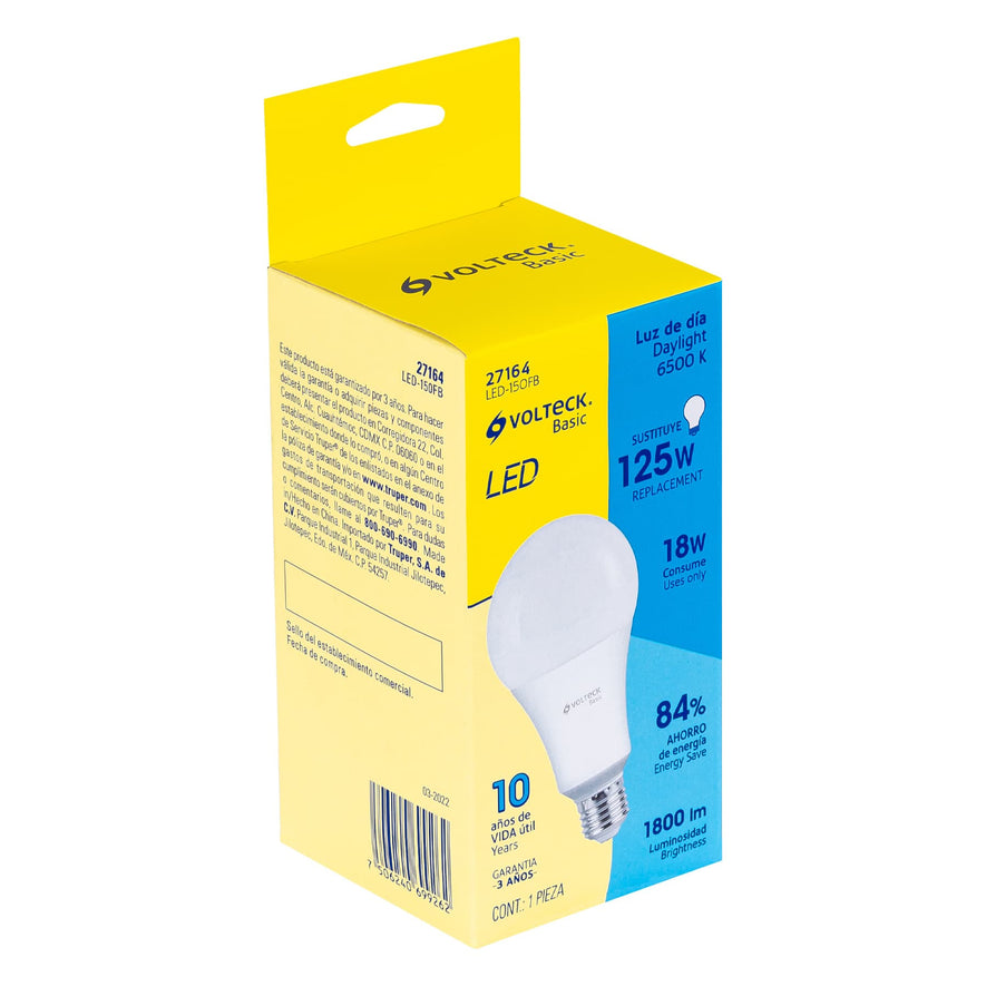 Lámpara LED A25 18 W (equiv. 125 W), luz de día, caja, Basic Caja con 10, 27164