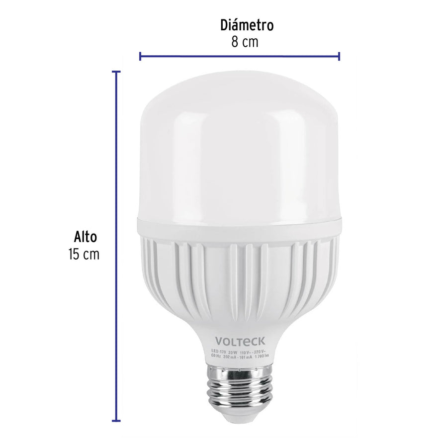 Lámpara LED alta potencia 20 W (equiv. 170 W), luz de día Caja con 4, 46225