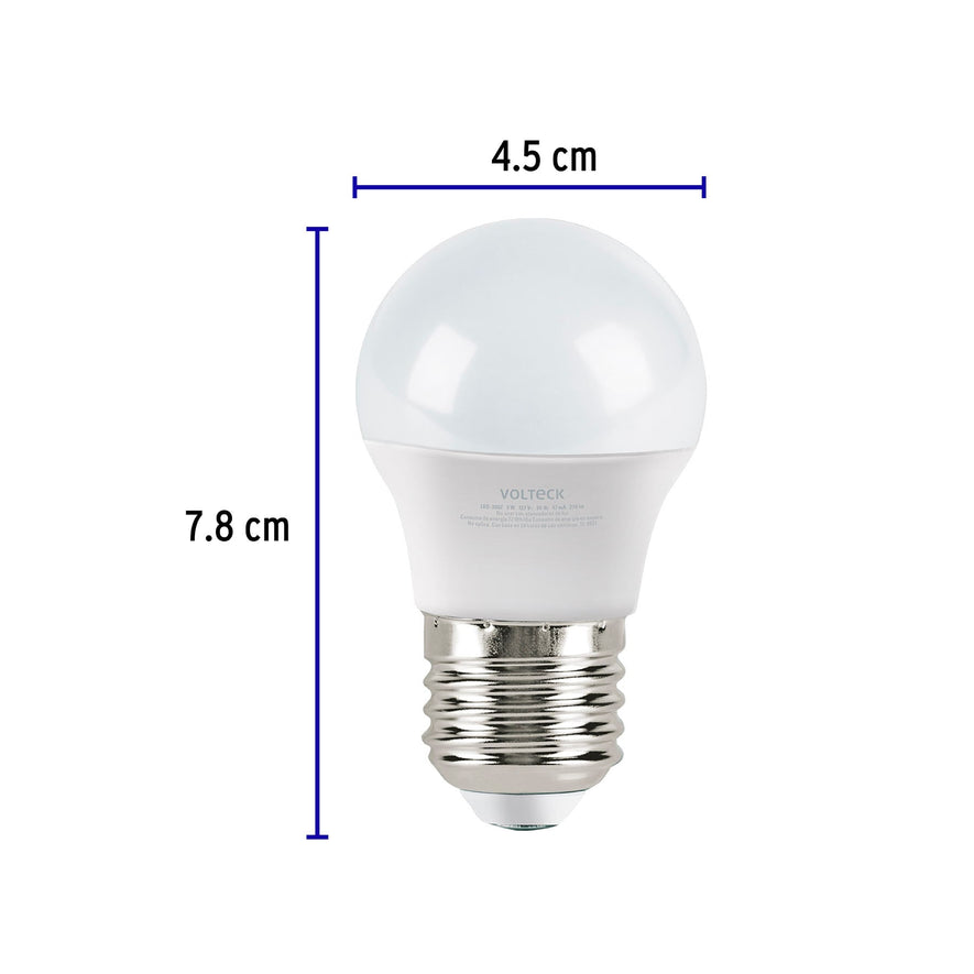 Pack de 4 lámparas LED G45 3 W (equiv. 25 W), luz de día Caja con 4, 46863