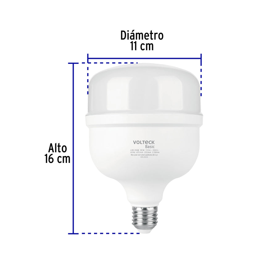Lámpara LED alta potencia 35W (equiv. 300W) luz de día Basic Caja con 4, 28208