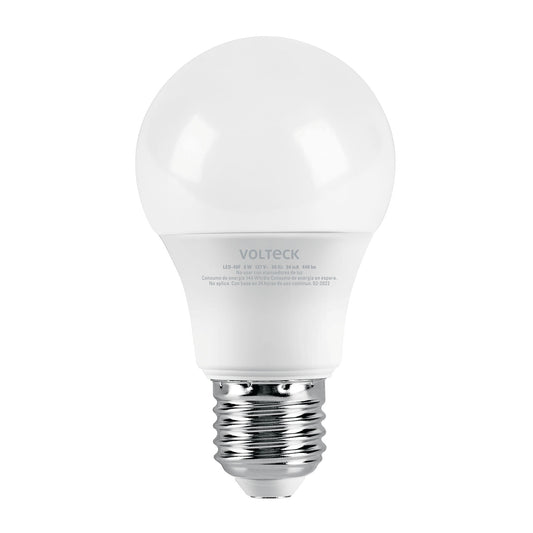 Lámpara LED A19 6 W (equiv. 40 W) luz de día blíster Volteck Caja con 12, 46856