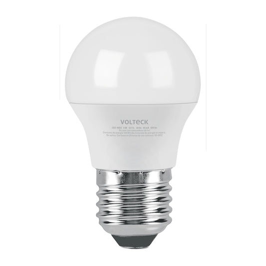 Lámpara LED G45 6 W (equiv. 40 W) luz cálida blíster Volteck Caja con 6, 46278