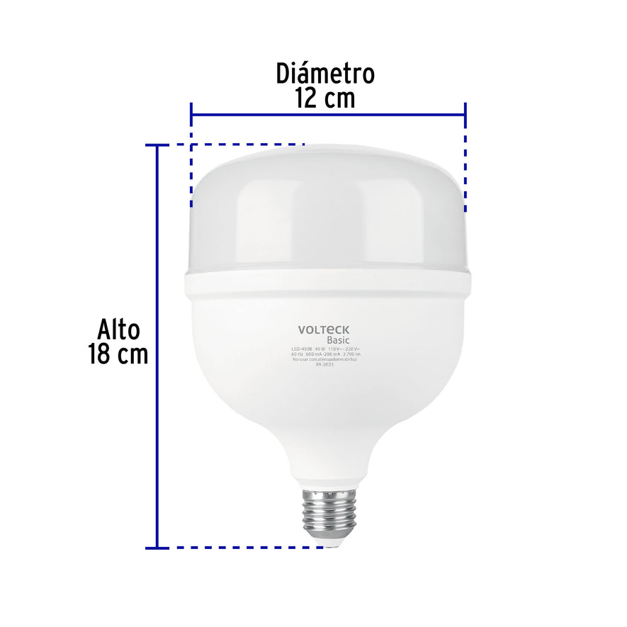 Lámpara LED alta potencia 40W (equiv. 400W) luz de día Basic Caja con 4, 28209