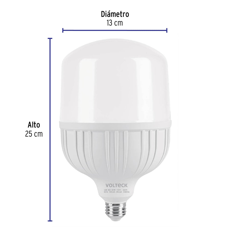 Lámpara LED alta potencia 50 W (equiv.450 W), luz de día Caja con 2, 46228