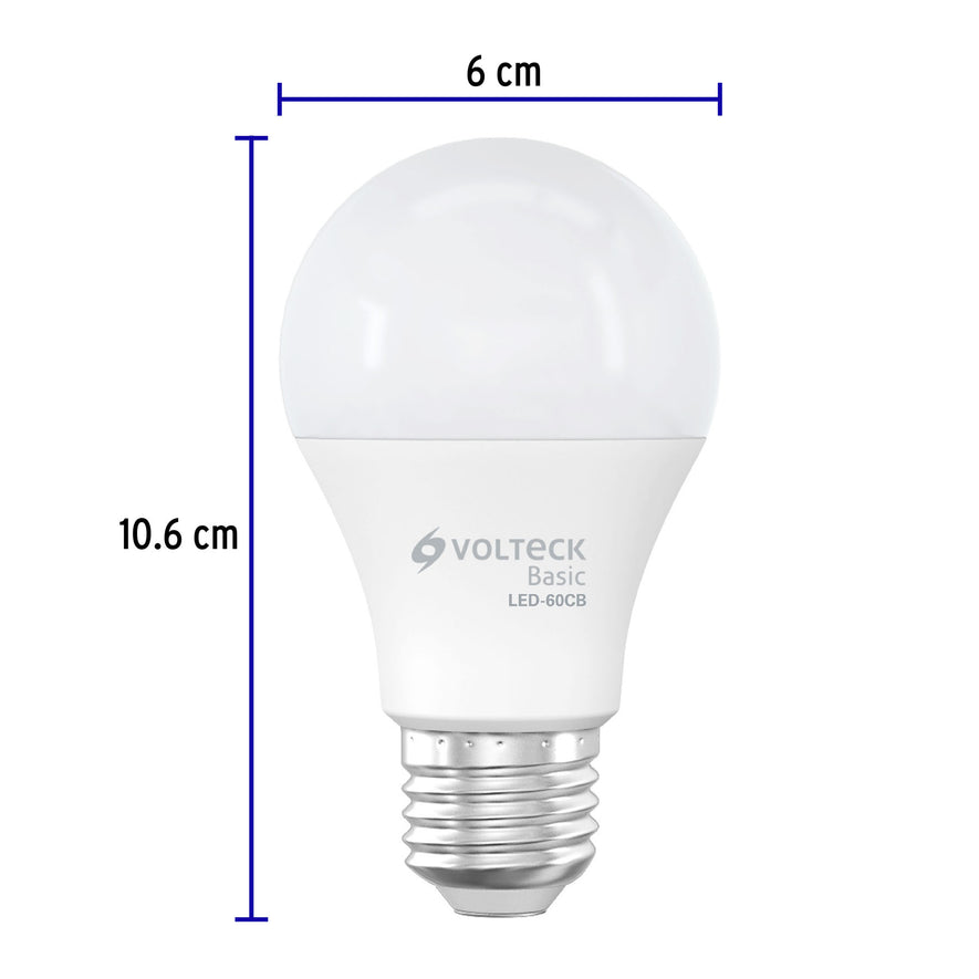 Lámpara LED A19 8 W (equiv. 60 W), luz cálida, caja, Basic Caja con 10, 28062