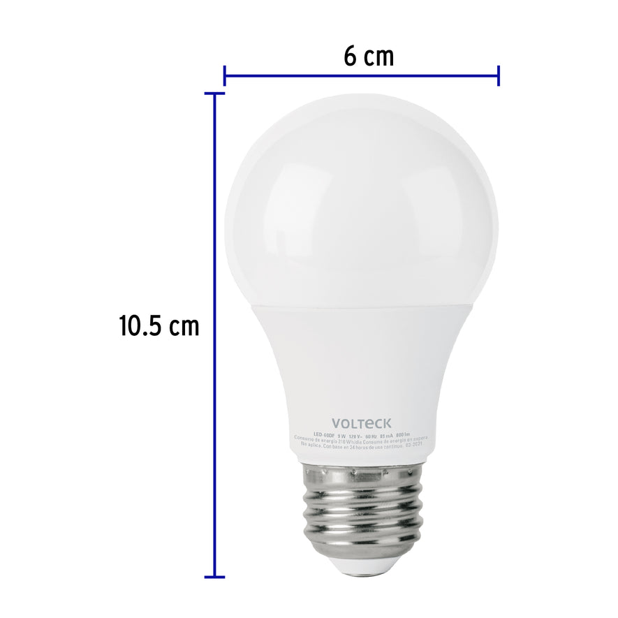 Lámpara de LED atenuable tipo bulbo 9 W luz de día, blíster Caja con 4, 48297