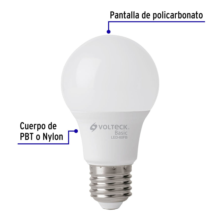 Lámpara LED A19 8 W (equiv. 60 W), luz de día, caja, Basic Caja con 10, 28061