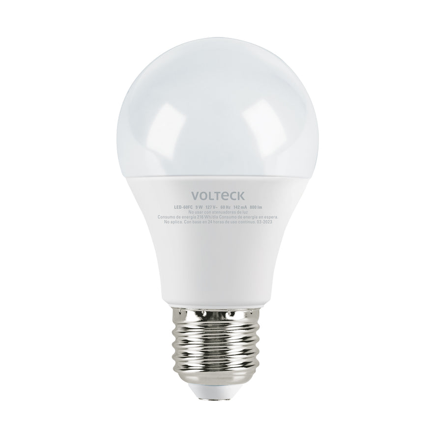 Lámpara LED A19 9 W (equiv. 60 W), luz de día, caja, Volteck Caja con 12, 47546
