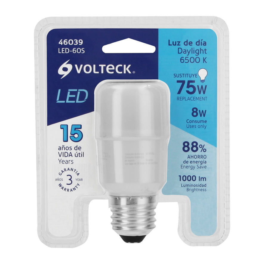 Lámpara de LED tipo barra 8 W luz de día, blíster, Volteck Caja con 2, 46039
