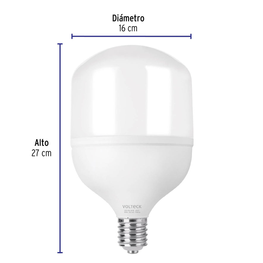 Lámpara LED alta potencia 60 W (equiv. 650 W), luz de día Caja con 2, 48078