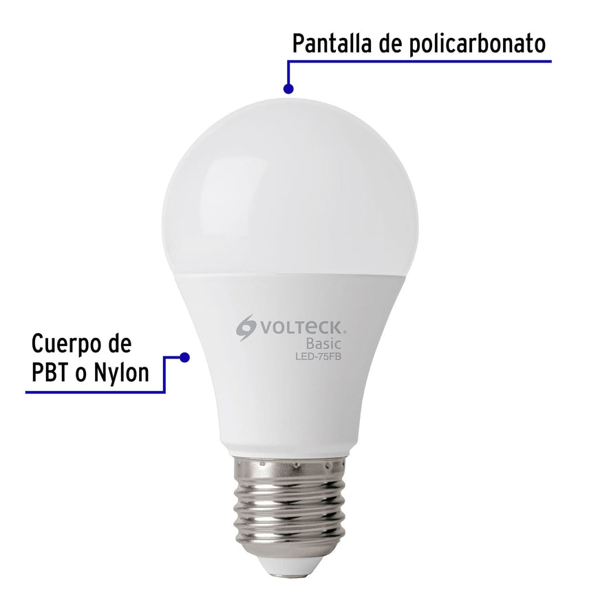 Pack de 4 lámparas LED A19 10 W (equiv. 75 W), luz de día Caja con 4, 28006