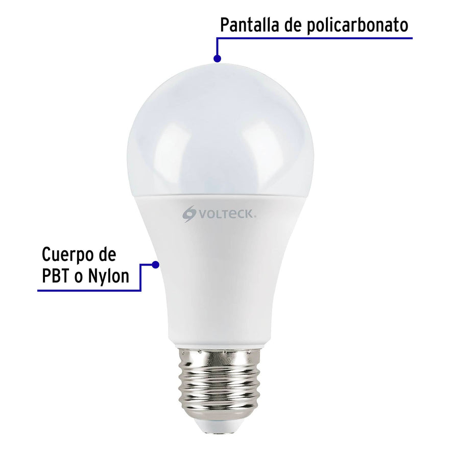 Pack de 4 lámparas LED A19 12 W (equiv. 75 W), luz de día Caja con 4, 48794