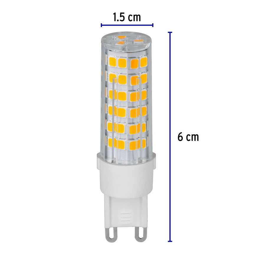 Lámpara de LED tipo cápsula 4 W base G9 luz cálida, blíster Caja con 6, 48102