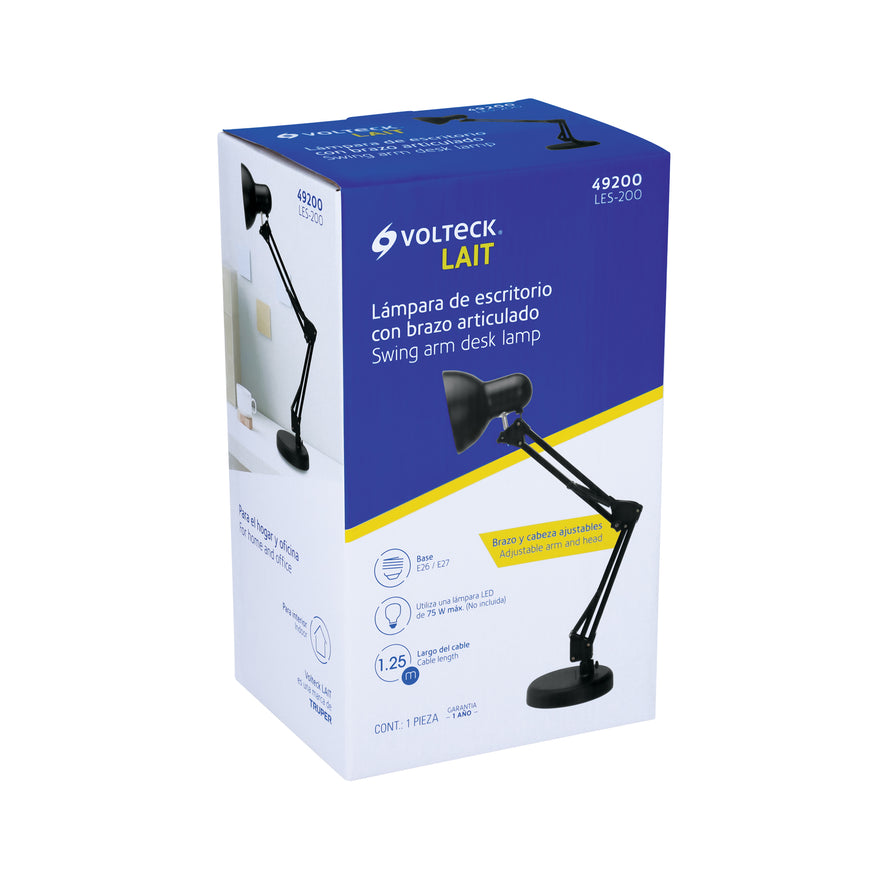 Lámpara de escritorio con brazo oscilante Caja con 2, 49200